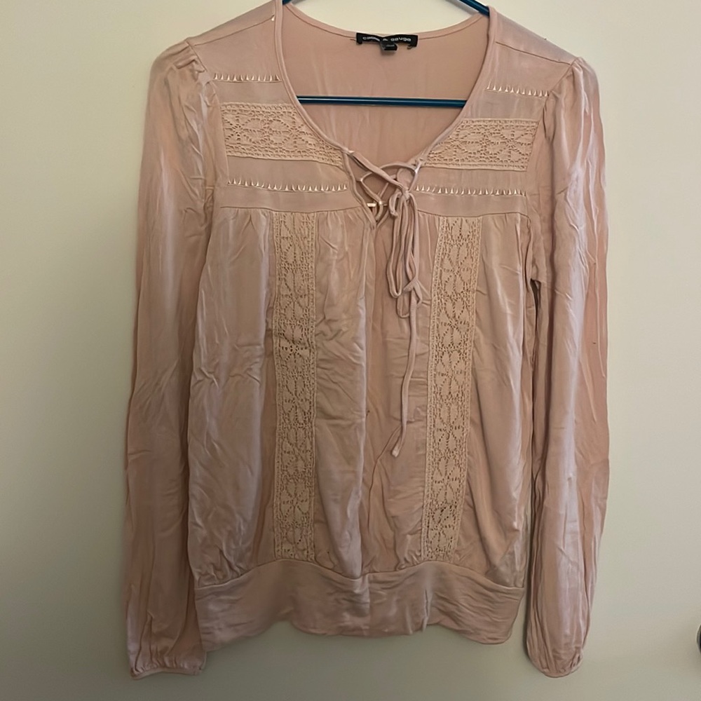 Cable & Gauge long sleeve pink top